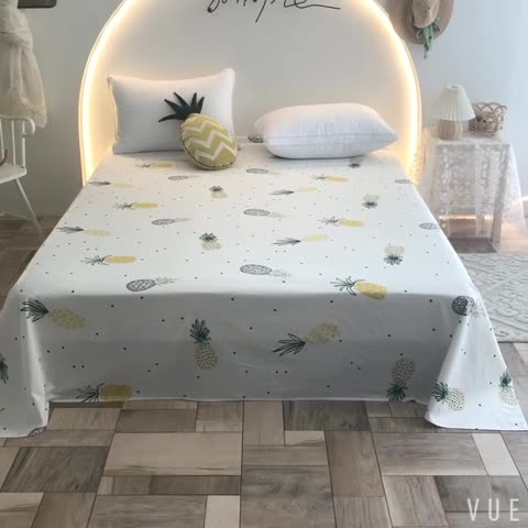 91家纺网 家纺一手货源 找家纺 甜之梦 2025新款13372单品床单 菠萝物语