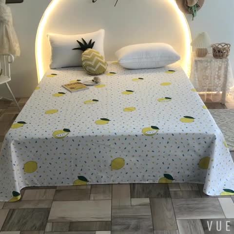 91家纺网 家纺一手货源 找家纺 甜之梦 2025新款13372单品床单 柠檬茶