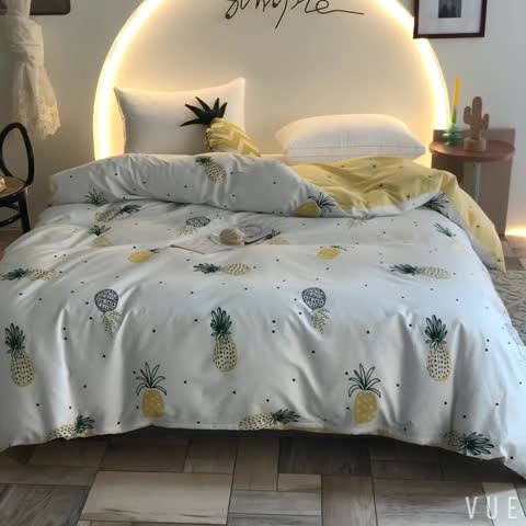 91家纺网 家纺一手货源 找家纺 甜之梦 2025新款13372单品被套 菠萝物语