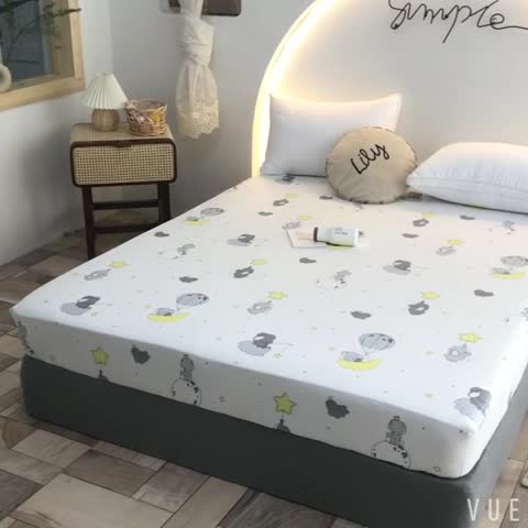 91家纺网 家纺一手货源 找家纺 甜之梦 2025新款13372单品床笠 柠檬茶