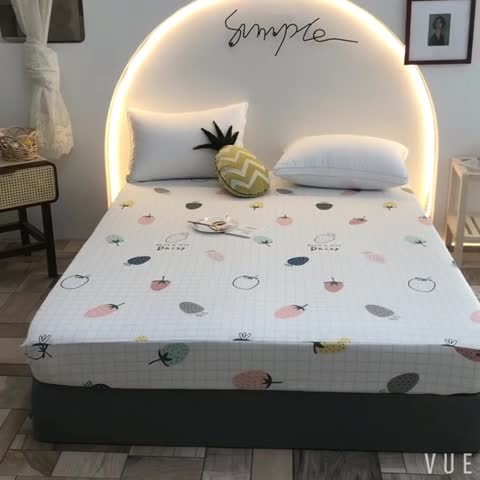 91家纺网 家纺一手货源 找家纺 甜之梦 2025新款13372单品床笠 格子草莓