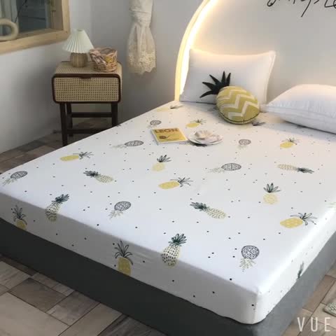 91家纺网 家纺一手货源 找家纺 甜之梦 2025新款13372单品床笠 菠萝物语