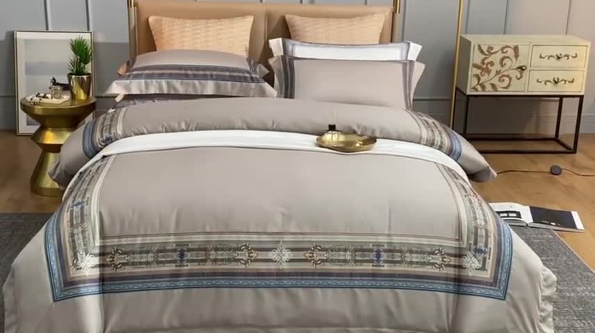 91家纺网 家纺一手货源 找家纺 威克凯丽2021新款60长绒棉数码工艺四件套 罗马传奇