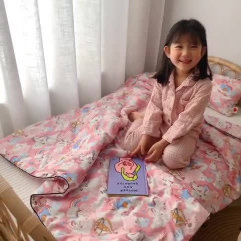 91家纺网 家纺一手货源 找家纺 星期八 2020新款全棉13372夏被两件套 独角马