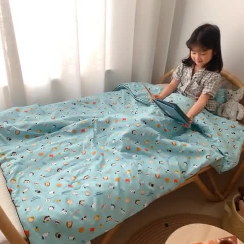 91家纺网 家纺一手货源 找家纺 星期八 2020新款全棉13372夏被两件套 史努比蓝