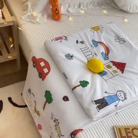 91家纺网 家纺一手货源 找家纺 窝米 2020新款春夏夏被 我的花园