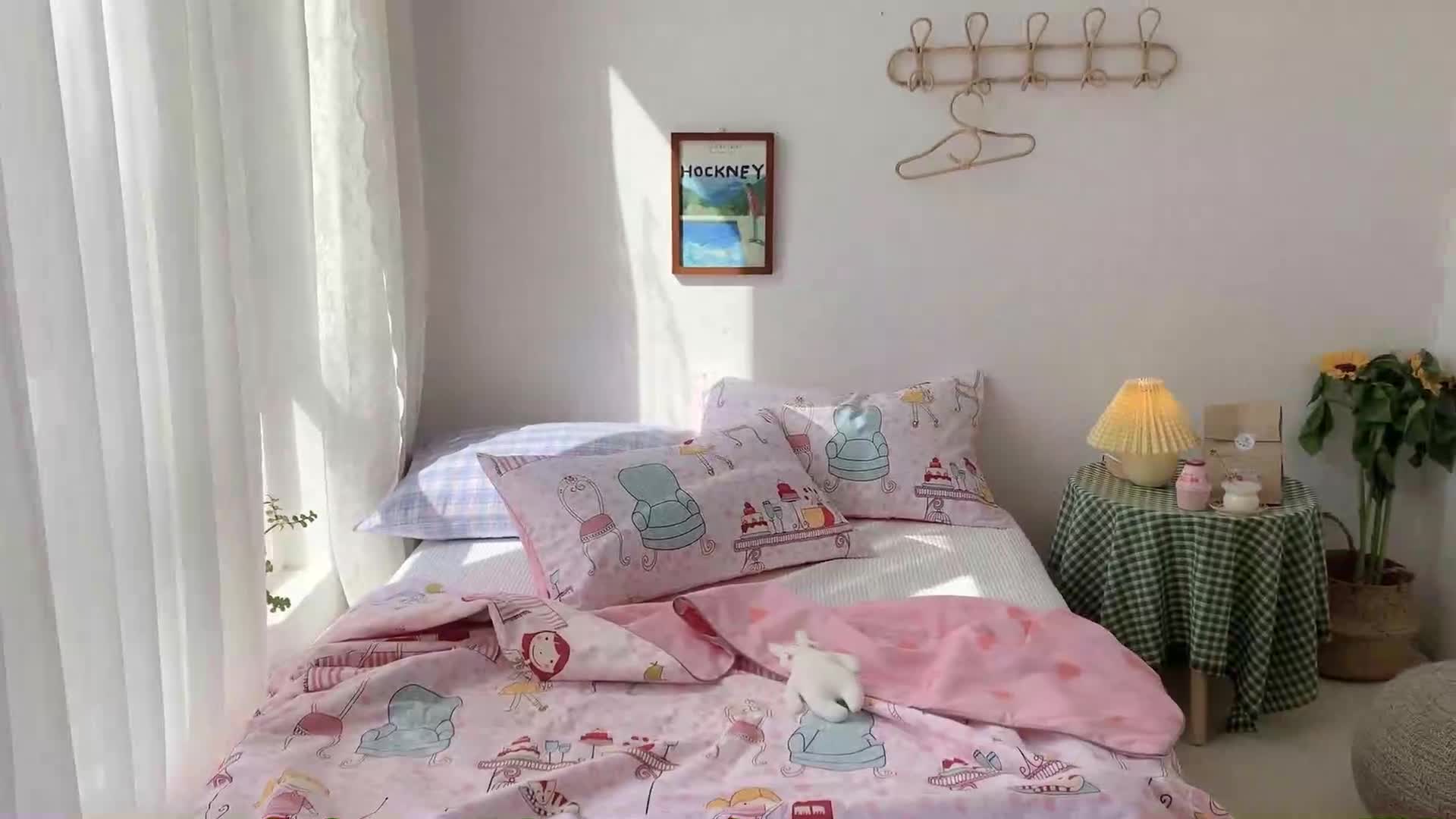 91家纺网 家纺一手货源 找家纺 时年家纺 2020新款40支全棉13372喷气羽丝夏被 公主日记