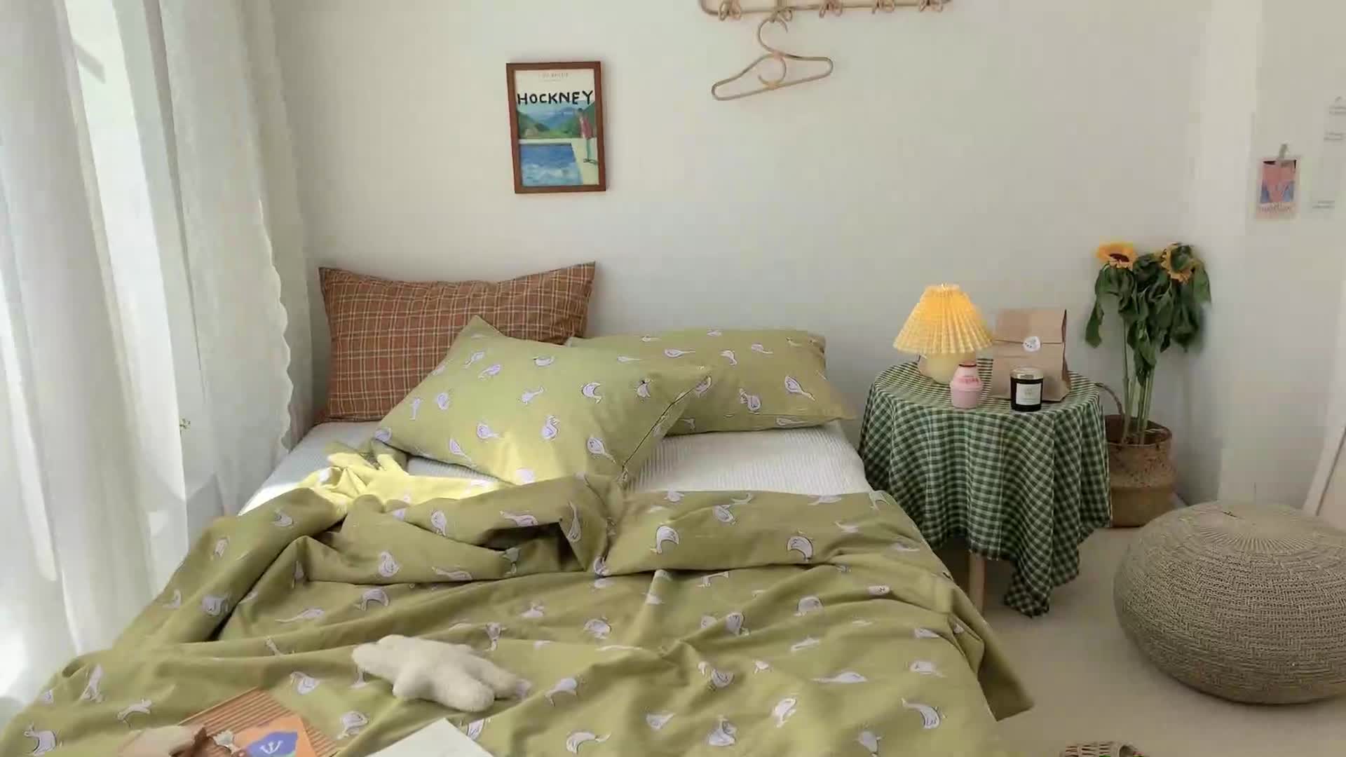 91家纺网 家纺一手货源 找家纺 时年家纺 2020新款40支全棉13372喷气羽丝夏被 萌小鸭