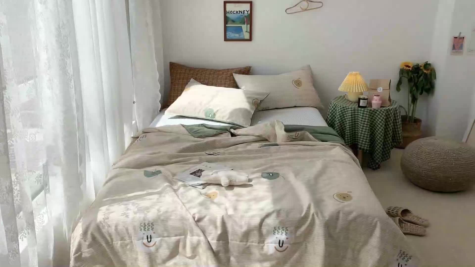 91家纺网 家纺一手货源 找家纺 时年家纺 2020新款40支全棉13372喷气羽丝夏被 蒙面君