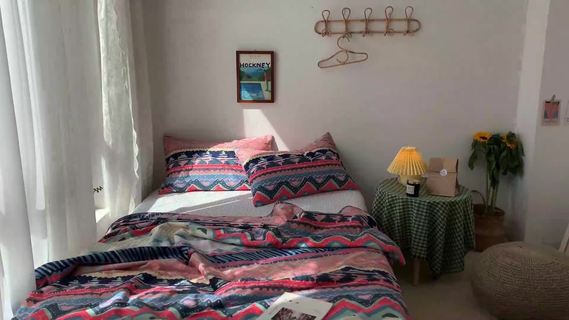 91家纺网 家纺一手货源 找家纺 时年家纺 2020新款40支全棉13372喷气羽丝夏被 米娅