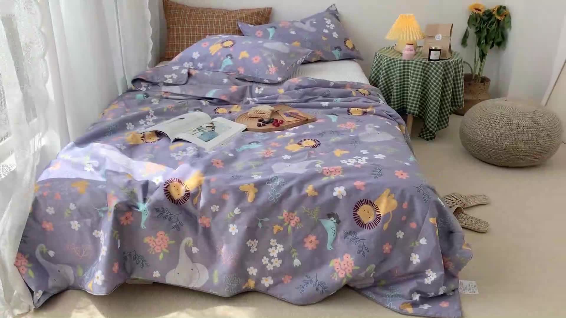 91家纺网 家纺一手货源 找家纺 （总）时年家纺 2020新款40支全棉13372喷气羽丝夏被