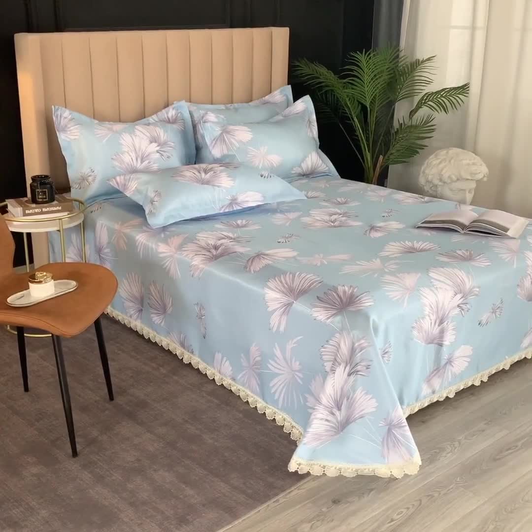 91家纺网 家纺一手货源 找家纺 棉生活 2020春夏新品600D冰丝软凉席三件套 北欧焦