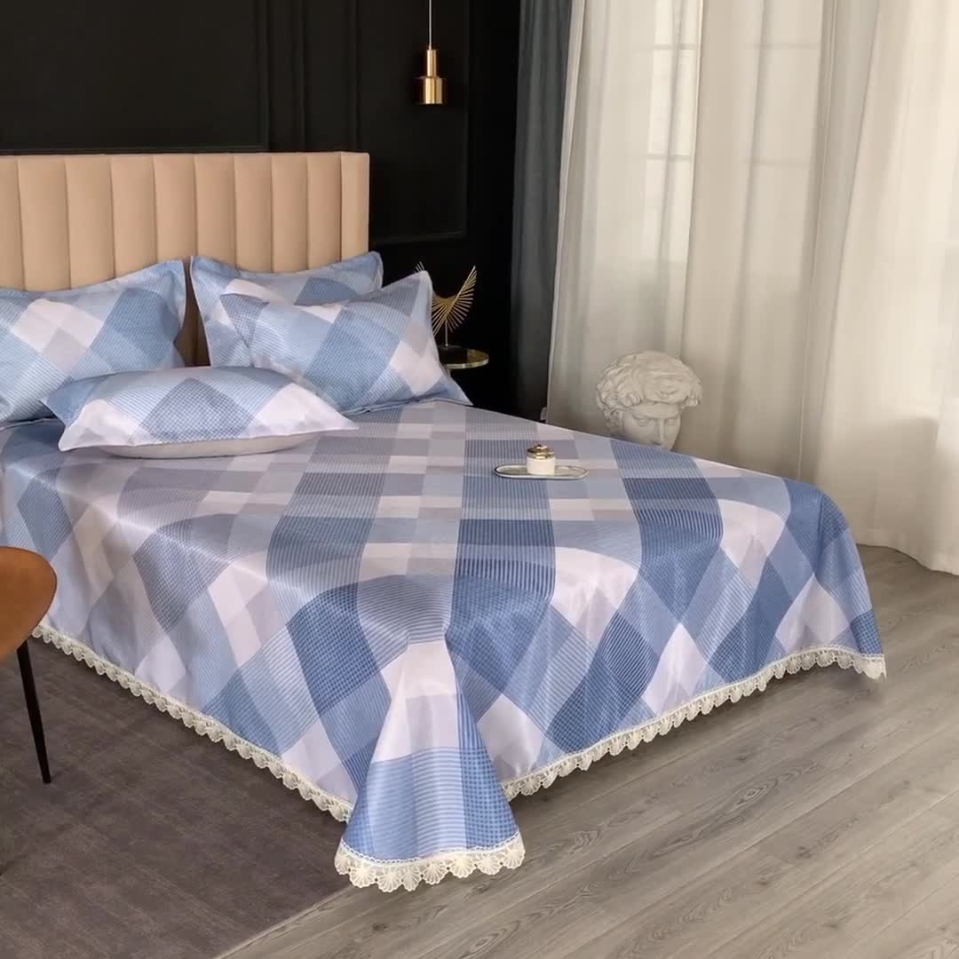 91家纺网 家纺一手货源 找家纺 棉生活 2020春夏新品600D冰丝软凉席三件套 格格有爱