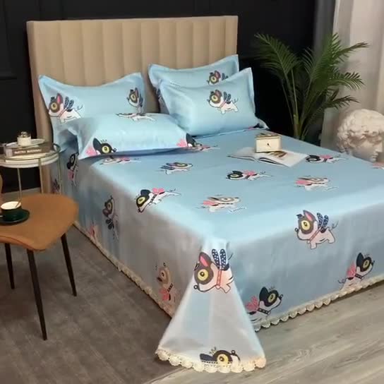 91家纺网 家纺一手货源 找家纺 棉生活 2020春夏新品600D冰丝软凉席三件套 小飞侠