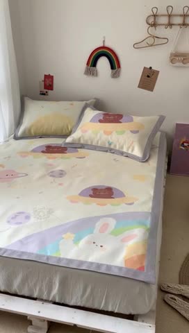 91家纺网 家纺一手货源 找家纺 时年 2020新款水洗养生凉席 太空旅行