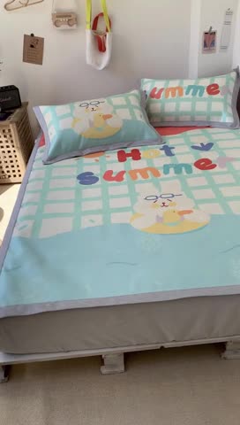 91家纺网 家纺一手货源 找家纺 时年 2020新款水洗养生凉席 去游泳