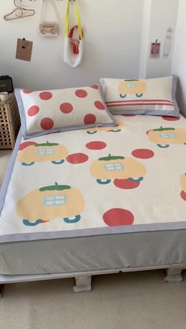 91家纺网 家纺一手货源 找家纺 时年 2020新款水洗养生凉席 南瓜车