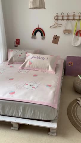 91家纺网 家纺一手货源 找家纺 时年 2020新款水洗养生凉席 美丽tu