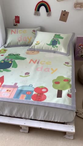 91家纺网 家纺一手货源 找家纺 时年 2020新款水洗养生凉席 鳄鱼屋