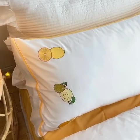 91家纺网 家纺一手货源 找家纺 窝米 2020新款60支长绒棉四件套 心情-白