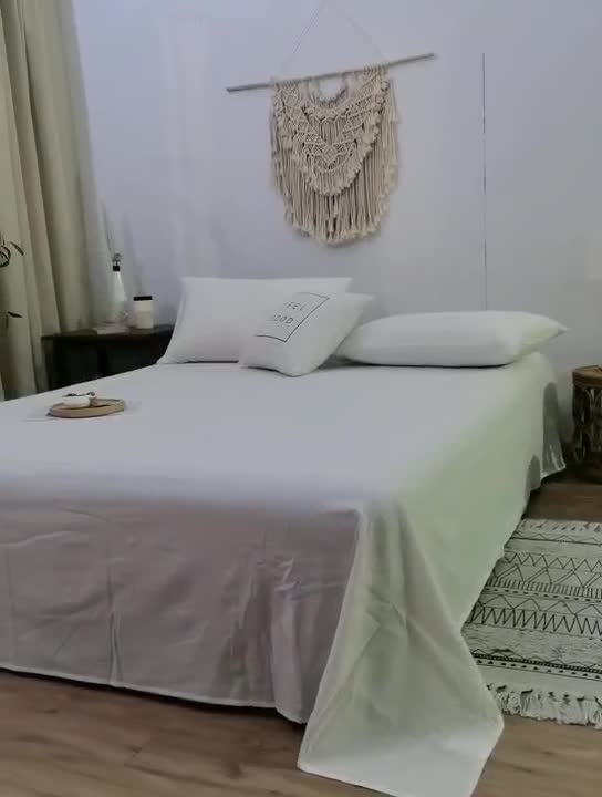 91家纺网 家纺一手货源 找家纺 佳梦达 2020新款全色织全棉水洗双拼四件套 白灰条