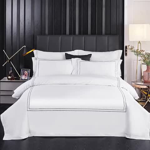 91家纺网 家纺一手货源 找家纺 罗菲尼宾馆酒店用品 新款60s贡缎喷气绣花系列 典雅