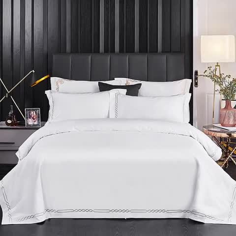 91家纺网 家纺一手货源 找家纺 罗菲尼宾馆酒店用品 新款60s贡缎喷气绣花系列 浪漫