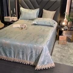 91家纺网 家纺一手货源 找家纺 朗莎家纺 600D冰丝色织提花冰丝席三件套 爱丁堡