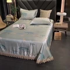 91家纺网 家纺一手货源 找家纺 朗莎家纺 600D冰丝色织提花冰丝席三件套 麋鹿