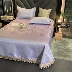 91家纺网 家纺一手货源 找家纺 朗莎家纺 600D冰丝色织提花冰丝席三件套 米兰风情紫