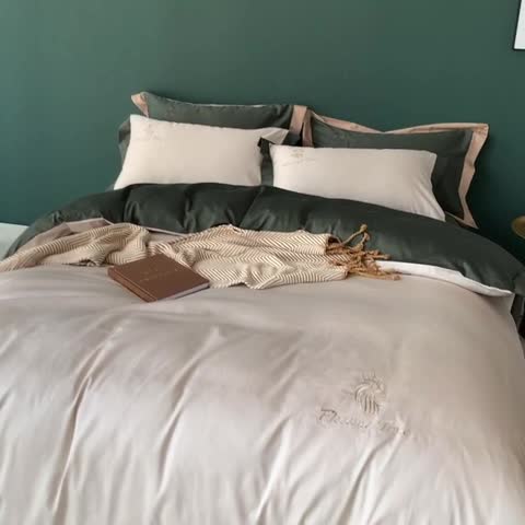 91家纺网 家纺一手货源 找家纺 优悦 2020新款水洗冰丝四件套罗曼系列 棚拍图-钻石白