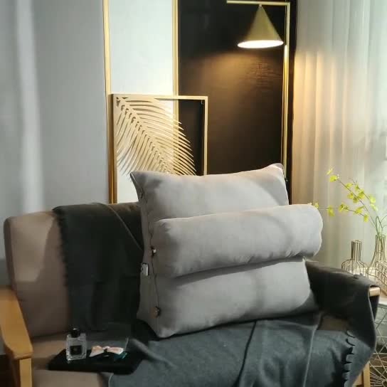 91家纺网 家纺一手货源 找家纺 永光家居 韩国绒三角靠垫 学生床头靠垫 沙发抱枕靠枕 银石灰