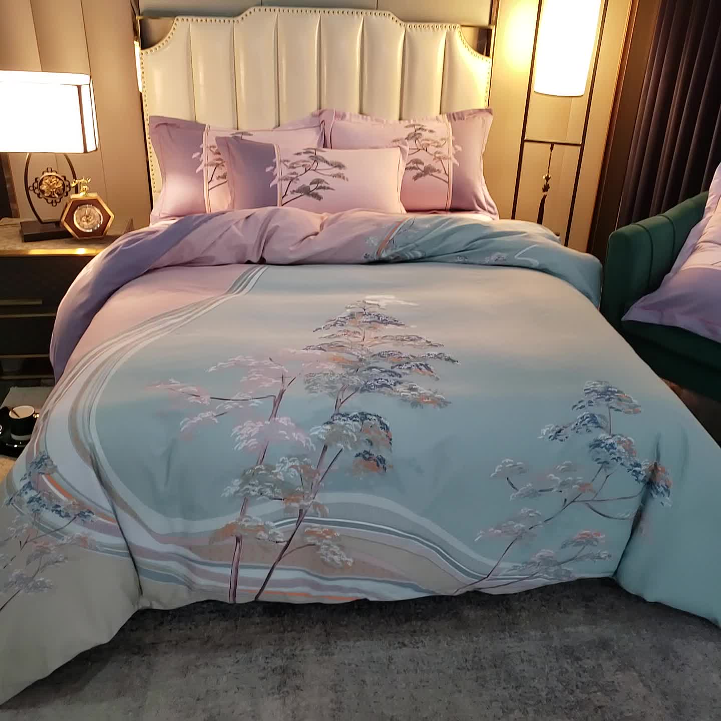 91家纺网 家纺一手货源 找家纺 雲归梦 2020新款全棉生态磨毛大版四件套 雅欣