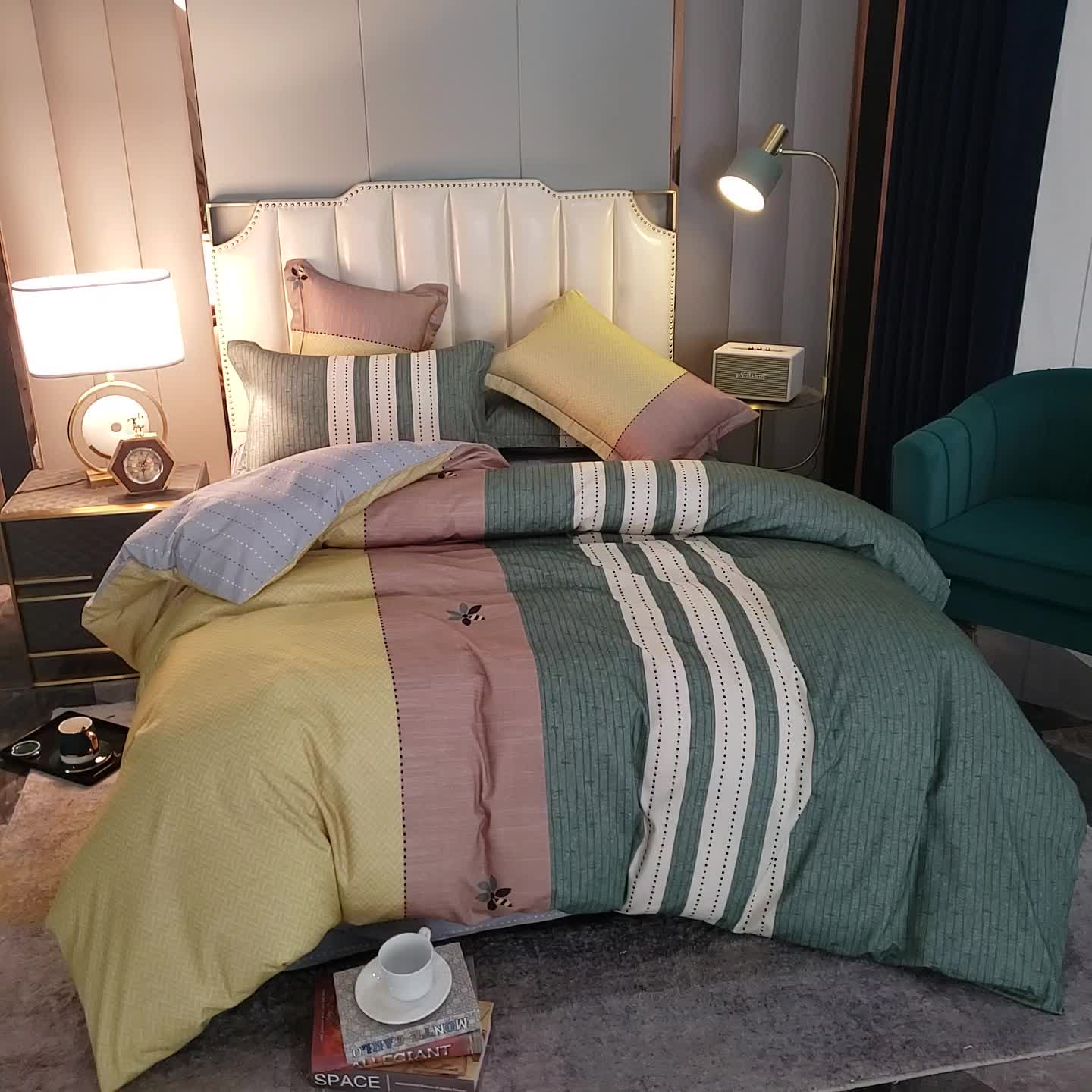 91家纺网 家纺一手货源 找家纺 雲归梦 2020新款全棉生态磨毛大版四件套 完美日记