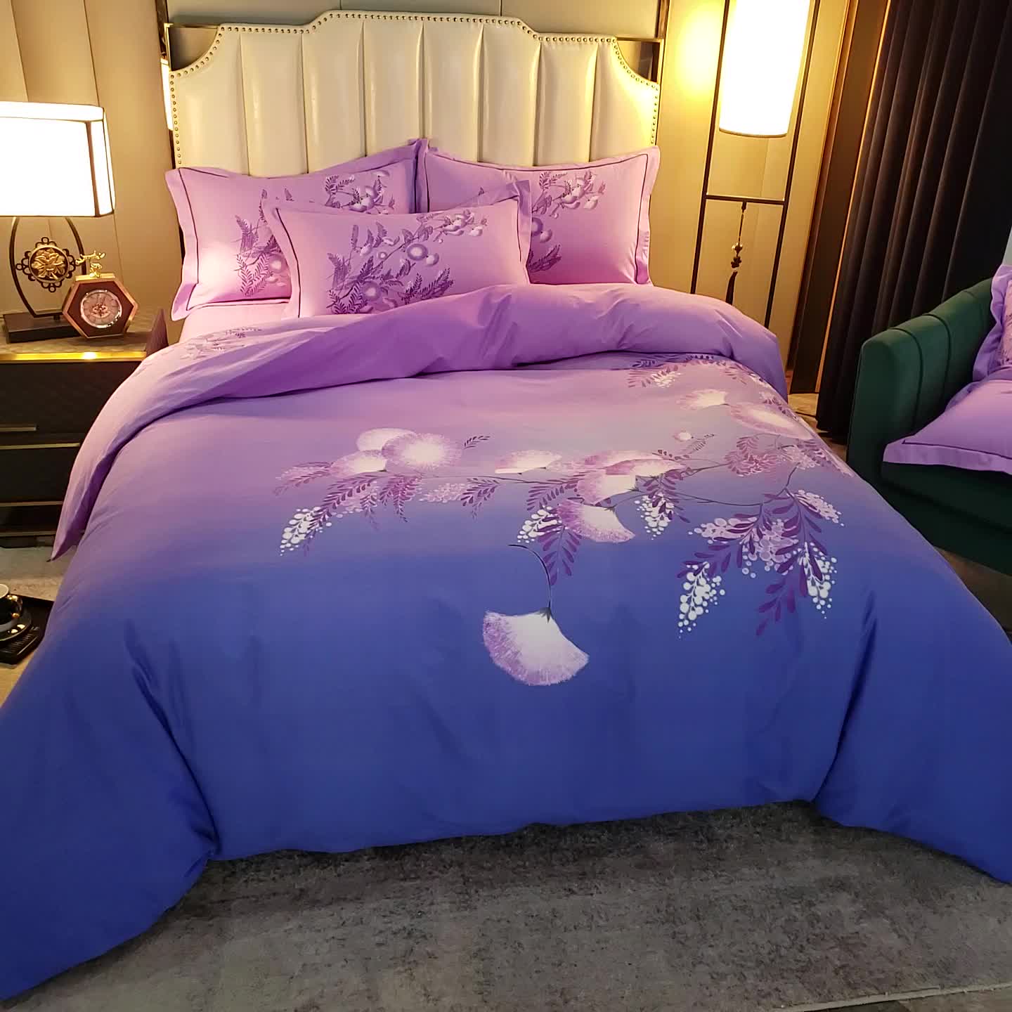 91家纺网 家纺一手货源 找家纺 雲归梦 2020新款全棉生态磨毛大版四件套 芳瑶