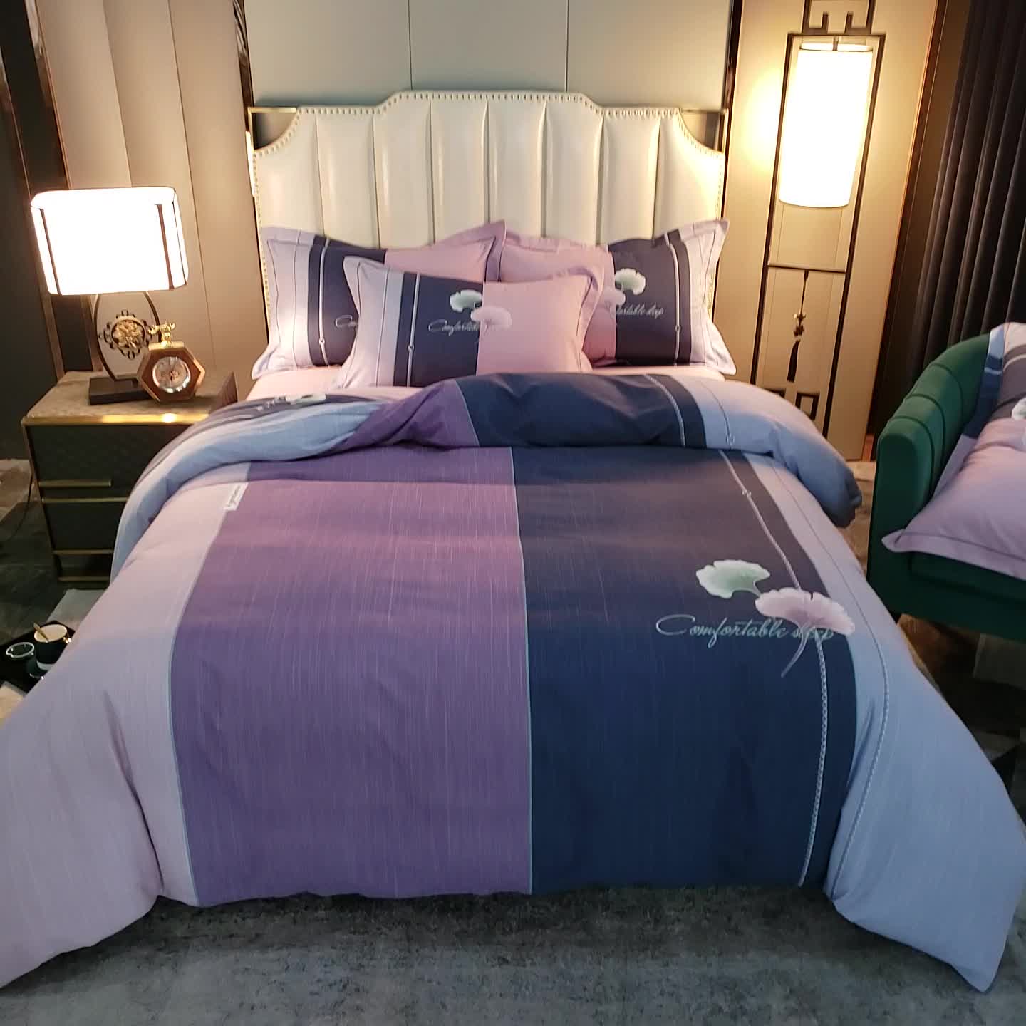 91家纺网 家纺一手货源 找家纺 雲归梦 2020新款全棉生态磨毛大版四件套 再现