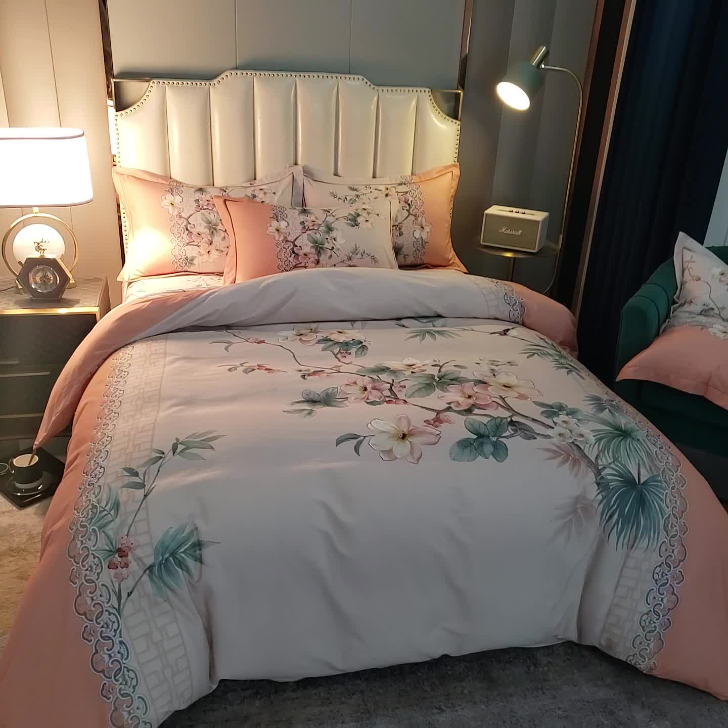 91家纺网 家纺一手货源 找家纺 雲归梦 2020新款全棉生态磨毛大版四件套 绝世容颜