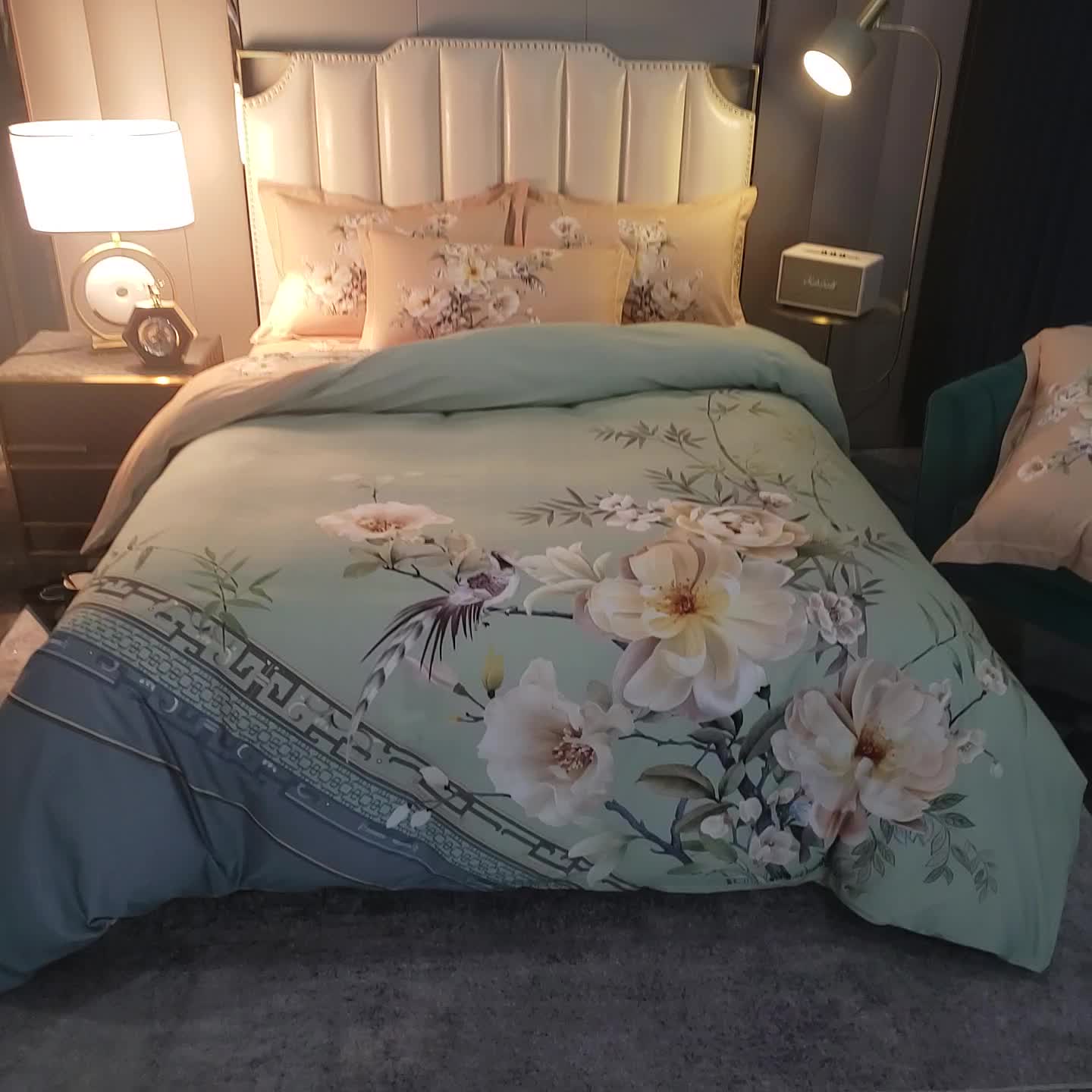 91家纺网 家纺一手货源 找家纺 雲归梦 2020新款全棉生态磨毛大版四件套 云梦凝香