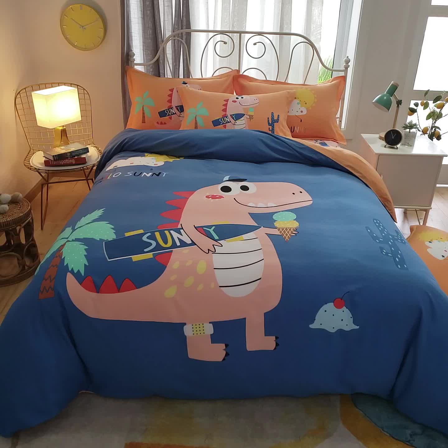 91家纺网 家纺一手货源 找家纺 雲归梦 2020新款全棉生态磨毛大版四件套 浪漫派-兰