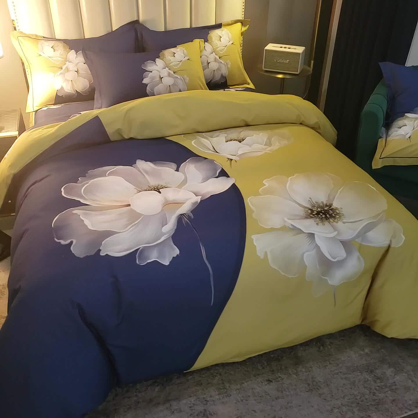 91家纺网 家纺一手货源 找家纺 雲归梦 2020新款全棉生态磨毛大版四件套 温莎之梦