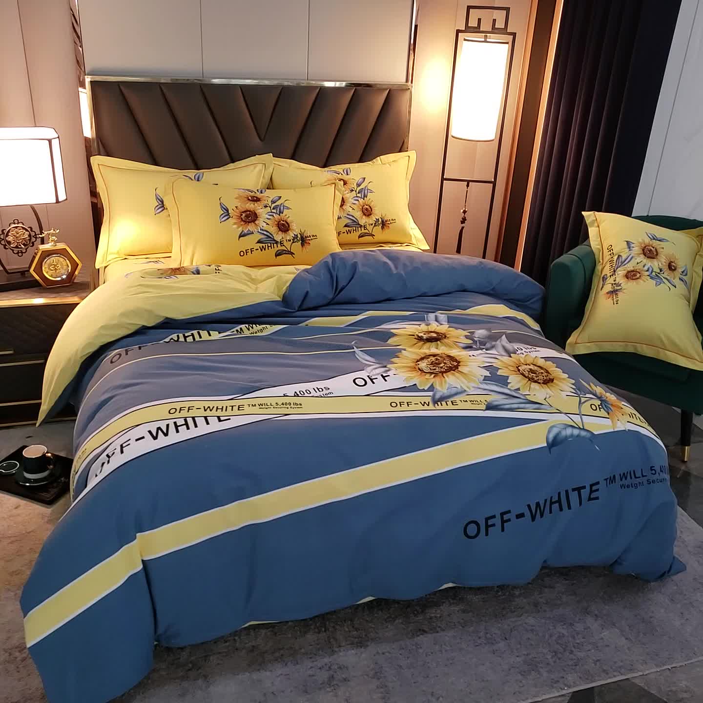 91家纺网 家纺一手货源 找家纺 雲归梦 2020新款全棉生态磨毛大版四件套 向阳花