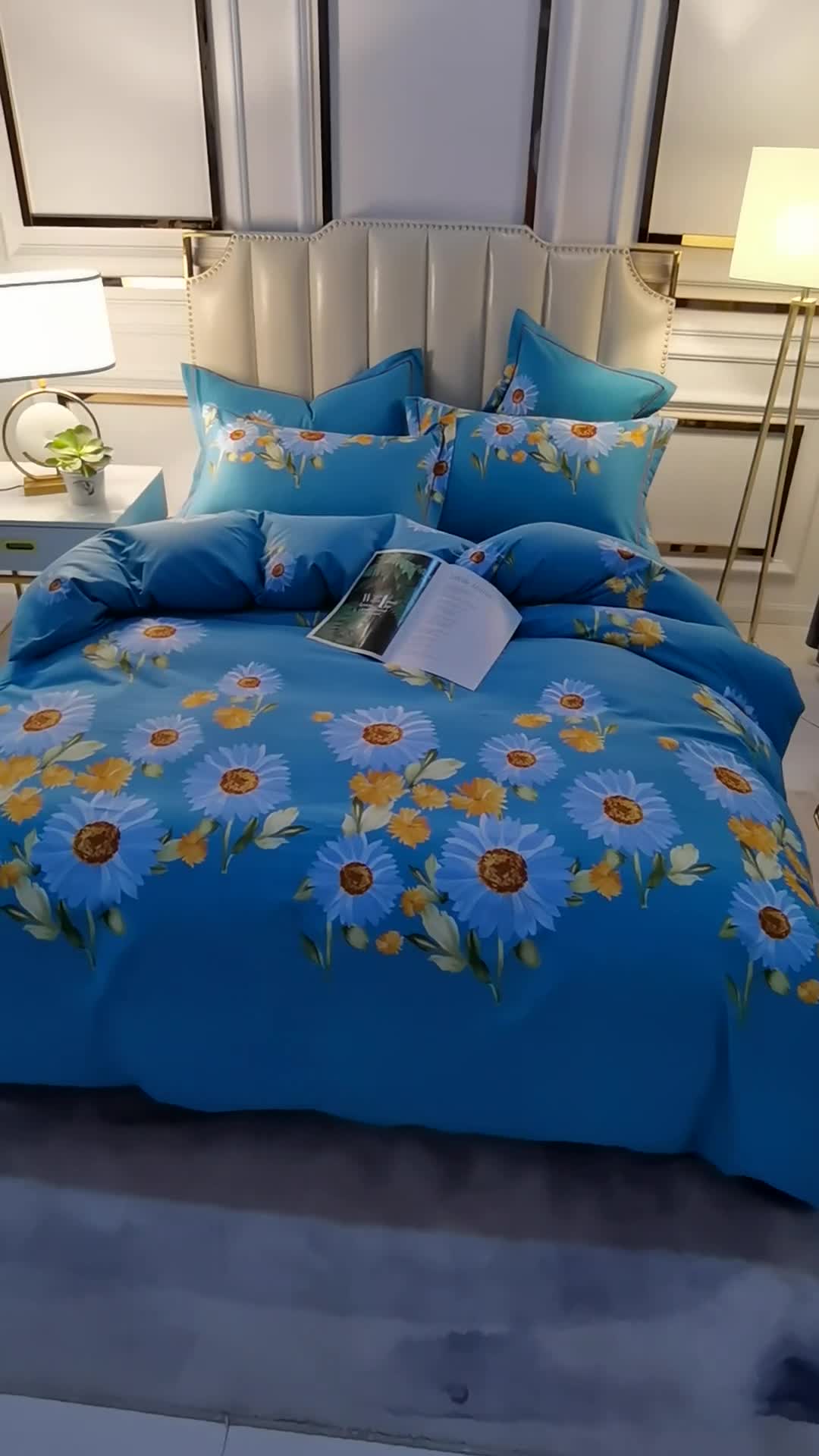 91家纺网 家纺一手货源 找家纺 雲归梦 2020新款全棉加厚磨毛四件套 百花公主