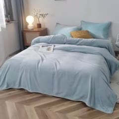 91家纺网 家纺一手货源 找家纺 来菲加厚纯色法莱绒毛毯珊瑚绒毯子素色金貂绒深蓝薄荷绿