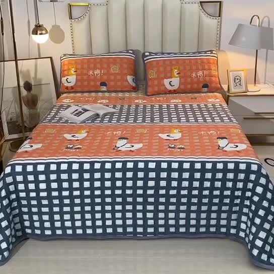 91家纺网 家纺一手货源 找家纺 青竹苑 2020新款超柔生态澳棉多用床盖 ok鸭