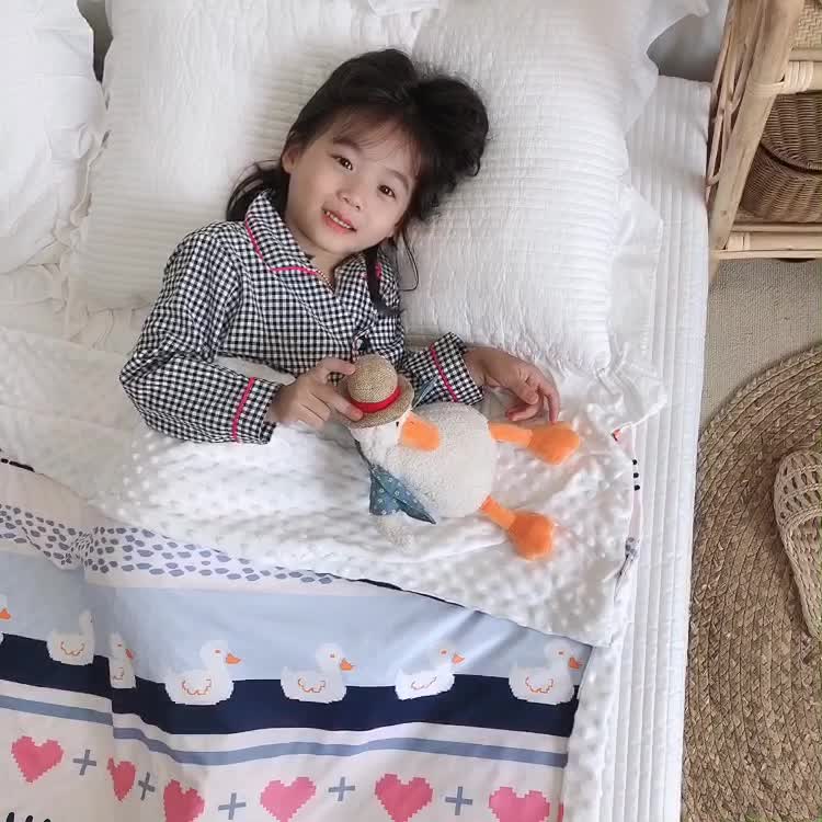 91家纺网 家纺一手货源 找家纺 （总）星期八 2020新款A类针织棉豆豆毯