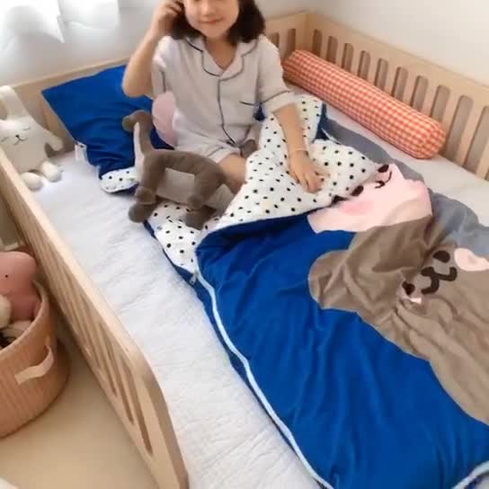 91家纺网 家纺一手货源 找家纺 美乐迪  2020新款儿童睡袋实拍图 躲猫猫