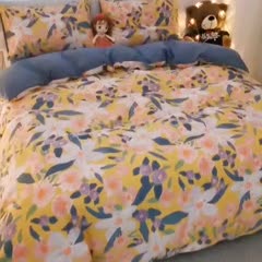 91家纺网 家纺一手货源 找家纺 HL原创 2020新款13372全棉小清新四件套实拍图 绝美