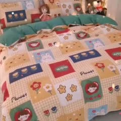 91家纺网 家纺一手货源 找家纺 HL原创 2020新款13372全棉小清新四件套实拍图 动漫王国