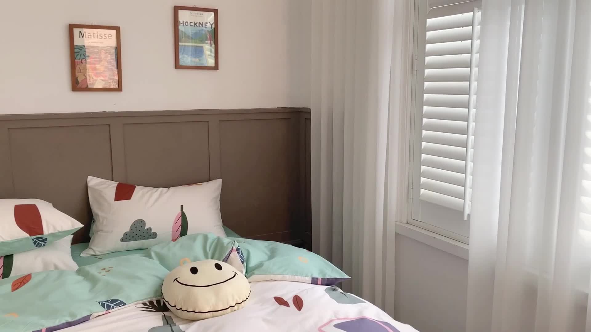 91家纺网 家纺一手货源 找家纺 时年 2020新款40支全棉莫兰迪系列四件套 花开半夏