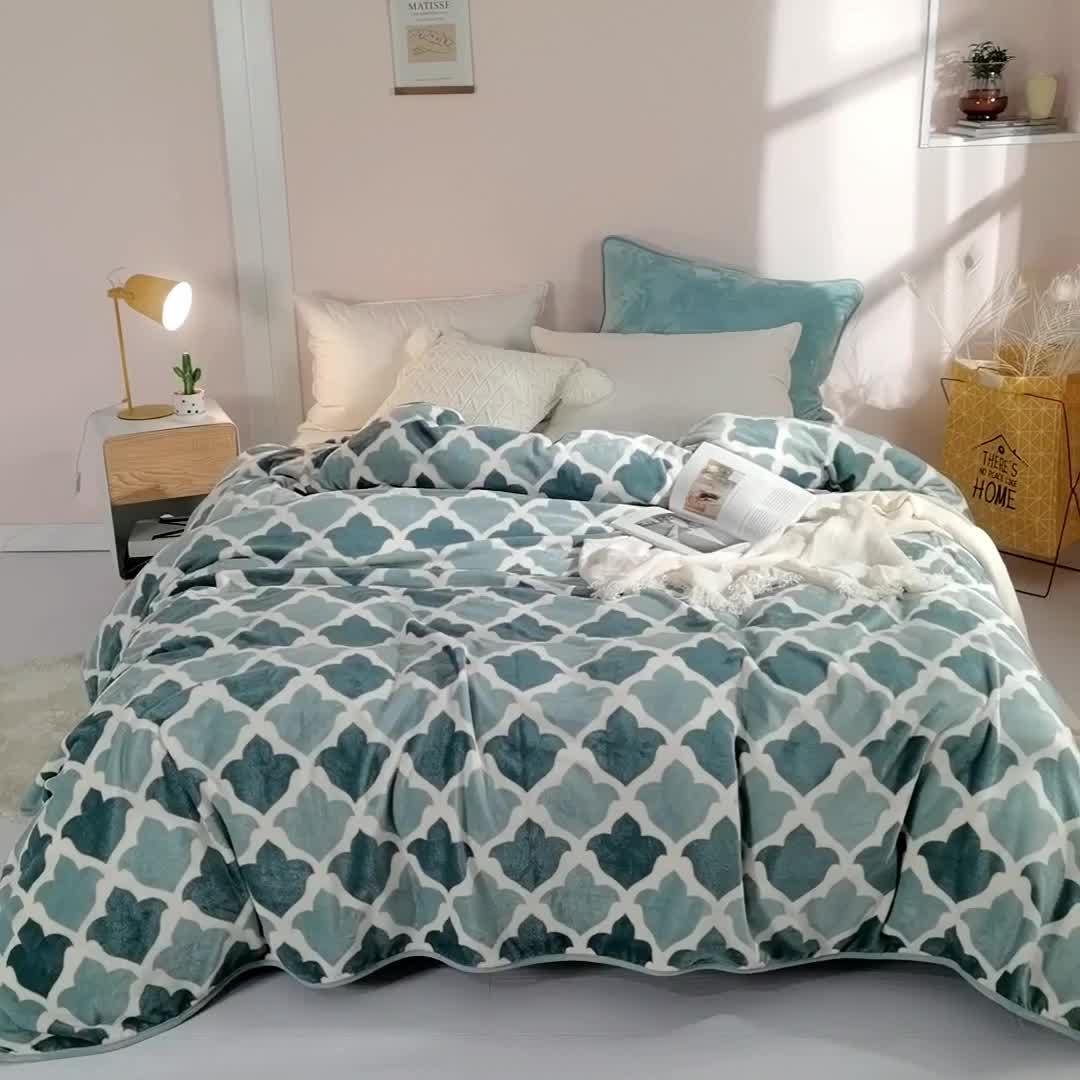 91家纺网 家纺一手货源 找家纺 总来菲毛毯25新款270克毛毯印花加厚珊瑚绒毯子柔软法兰绒休闲毯汇总